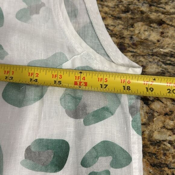 iLinen Sleeveless Printed Short Dress With Pockets Size M - Picture 6 of 7